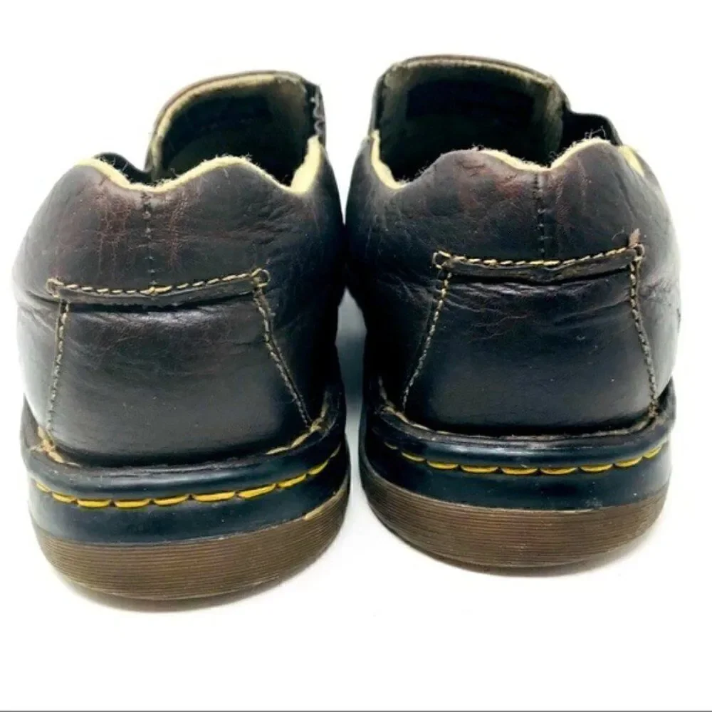 Dr Martens vintage brown leather slide on loafers 11 M